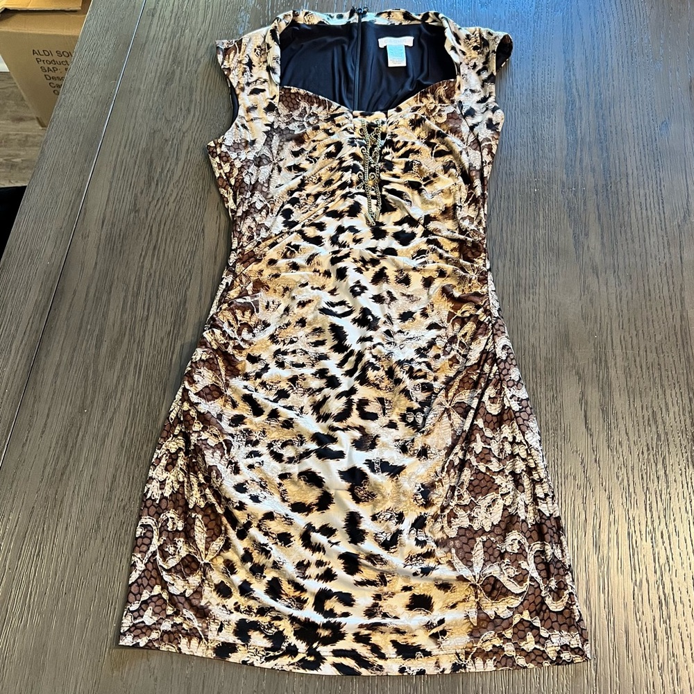 Cache leopard print dress